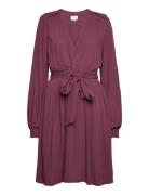 Nutuula Dress Knælang Kjole Burgundy Nümph