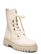 Laced Ankle Boot Shoes Boots Ankle Boots Laced Boots Beige Gabor