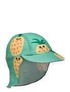 Sunprotection Swim Cap Badehat Green Lindex