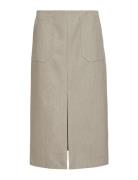 Objsonne Long Skirt 131 Knælang Nederdel Grey Object