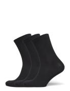Fine Cotton Rib Socks 3-Pack Lingerie Socks Regular Socks Black Mp Den...