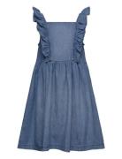 Dress Denim Bib Romantic Dresses & Skirts Dresses Partydresses Blue Li...