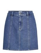 Objcarol Denim Short Skirt 132 Kort Nederdel Blue Object