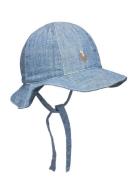 Cotton Chambray Hat Solhat Blue Ralph Lauren Baby