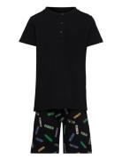 The New Boys S_S Night Set Sets Sets With Short-sleeved T-shirt Black ...