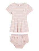 Baby Striped Rib Dress S/S Dresses & Skirts Dresses Baby Dresses Short...