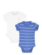 Baby Rib Body 2 Pack Giftbox Bodies Short-sleeved Blue Tommy Hilfiger