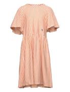 Vertical Stripes Ruffle Sleeves Dress Dresses & Skirts Dresses Casual ...
