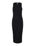 Vmlavender Sl Calf Dress Vma Knælang Kjole Black Vero Moda