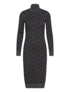 Vmaria Ls High-Neck Calf Dress Knælang Kjole Black Vero Moda