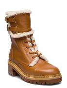 Mallory Ankle Boot Shoes Boots Ankle Boots Laced Boots Beige See By Ch...