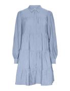 Yaspala Ls Shirt Dress S. Noos Kort Kjole Blue YAS
