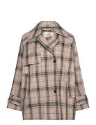 Minonaiw Check Jacket Trenchcoat Frakke Beige InWear