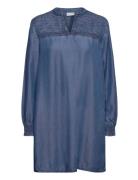 Pzgaja Short Dress Kort Kjole Blue Pulz Jeans