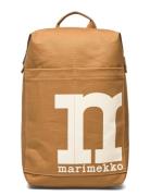 Mono Backpack Solid Rygsæk Taske Brown Marimekko