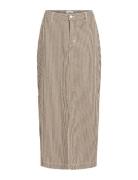 Objsola Mw Twill Long Skirt 132 Div Knælang Nederdel Brown Object