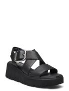 W1550-00 Shoes Summer Shoes Platform Sandals Black Rieker