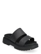 Clairemont Way Slide Sandal Black Full Grain Flade Sandaler Black Timb...