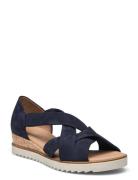 Wedge Sandal Flade Sandaler Navy Gabor