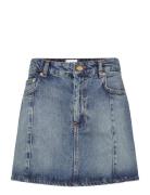 Sparkle Denim Kort Nederdel Blue Ganni