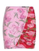 Printed Mini Skirt Kort Nederdel Pink ROTATE Birger Christensen
