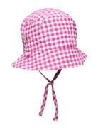 Jun Plaid Hat Accessories Headwear Hats Bucket Hats Pink Ma-ia Family