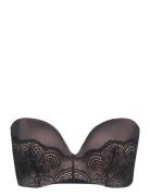 Refined Glamour Perfect Strapless Lingerie Bras & Tops Push Up Bras Bl...