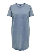 Carkeylee-Fab Ss Knee Dress Jrs Knælang Kjole Blue ONLY Carmakoma