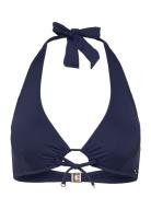 Daphne Solid Top Swimwear Bikinis Bikini Tops Triangle Bikinitops Navy...