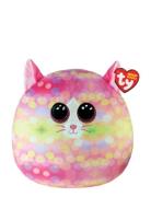 Sonny - Pink Pattern Cat Squish 25Cm Toys Soft Toys Stuffed Animals Mu...
