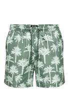 Onstedswim Short Palms Aop Badeshorts Green ONLY & SONS