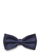 Dots Silk Bow Tie Butterfly Navy Portia 1924