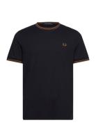 Twin Tipped T-Shirt Designers T-Kortærmet Skjorte Black Fred Perry