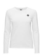 Moa Long Sleeve Tops T-shirts & Tops Long-sleeved White Double A By Wo...