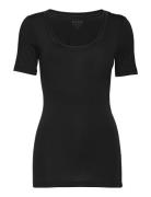 Ihzola Ss Tops T-shirts & Tops Short-sleeved Black ICHI