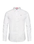 Tjm Original Stretch Shirt Tops Shirts Business White Tommy Jeans