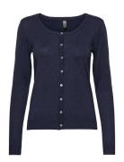 Cuannemarie Cardigan Tops Knitwear Cardigans Navy Culture