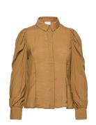 Vimylta L/S Shirt Tops Blouses Long-sleeved Brown Vila