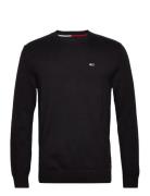 Tjm Essential Light Sweater Tops Knitwear Round Necks Black Tommy Jean...