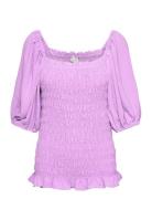 Kabeth Blouse Tops Blouses Long-sleeved Purple Kaffe