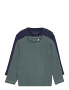 Blouse Ls  Tops T-shirts Long-sleeved T-Skjorte Blue Minymo