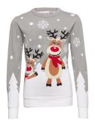 The Cute Sweater Tops Knitwear Pullovers Grey Christmas Sweats