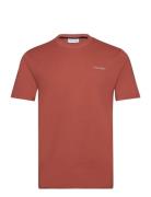 Micro Logo Interlock T-Shirt Tops T-Kortærmet Skjorte Red Calvin Klein