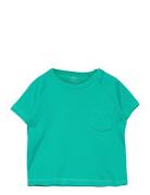 Rib Jersey T-Shirt W. Pocket Tops T-Kortærmet Skjorte Green Copenhagen...