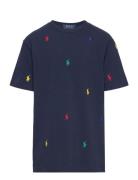 20/1 Mesh-Ss Cn-Kn-Tsh Tops T-Kortærmet Skjorte Navy Ralph Lauren Kids