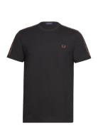 Taped Ringer T-Shirt Tops T-Kortærmet Skjorte Black Fred Perry