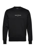 Embroidered Sweatsh Tops Sweatshirts & Hoodies Sweatshirts Black Fred ...