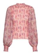 Hyssop Silke Blouse Tops Blouses Long-sleeved Pink Bruuns Bazaar
