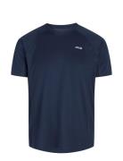 Mens Sports T-Shirt With Chest Print Sport T-Kortærmet Skjorte Navy ZE...