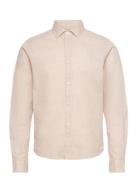Jamie Cotton Linen Shirt Ls Tops Shirts Casual Cream Clean Cut Copenha...